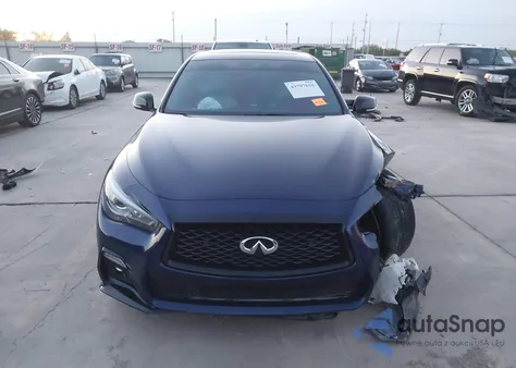 2021 Infiniti Q50 Red Sport 400 z USA, uszkodzony, nr VIN JN1FV7DP5MM850445